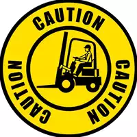 Foto articolo dell\'articolo Gobo in Vetro Borosilicato – Segnale Carrello Elevatore Caution | Compatibile con Proiettori GOBO Service