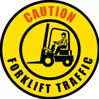 Foto articolo dell\'articolo Gobo in Vetro Borosilicato – Segnale Carrello Elevatore Caution Forklift Traffic | Compatibile con Proiettori GOBO Service