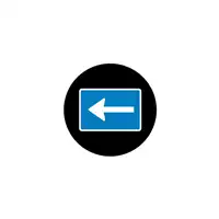 Foto articolo dell\'articolo Gobo in Vetro Borosilicato – Segnale Freccia - 3 | Compatibile con Proiettori GOBO Service