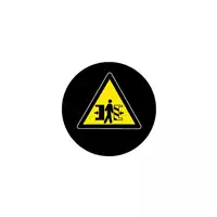 Foto articolo dell\'articolo Gobo in Vetro Borosilicato – Segnale Rischio di Schiacciamento | Compatibile con Proiettori GOBO Service