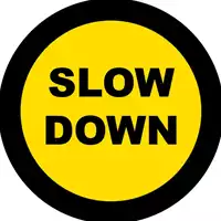 Foto articolo dell\'articolo Gobo in Vetro Borosilicato – Segnale SLOW DOWN | Compatibile con Proiettori GOBO Service