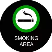 Foto articolo dell\'articolo Gobo in Vetro Borosilicato – Segnale SMOKING AREA | Compatibile con Proiettori GOBO Service