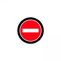Foto articolo dell\'articolo Gobo in Vetro Borosilicato – Segnale di Divieto di Accesso - 2 | Compatibile con Proiettori GOBO Service
