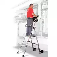 Foto articolo dell\'articolo PL - Scala professionale in alluminio con piattaforma